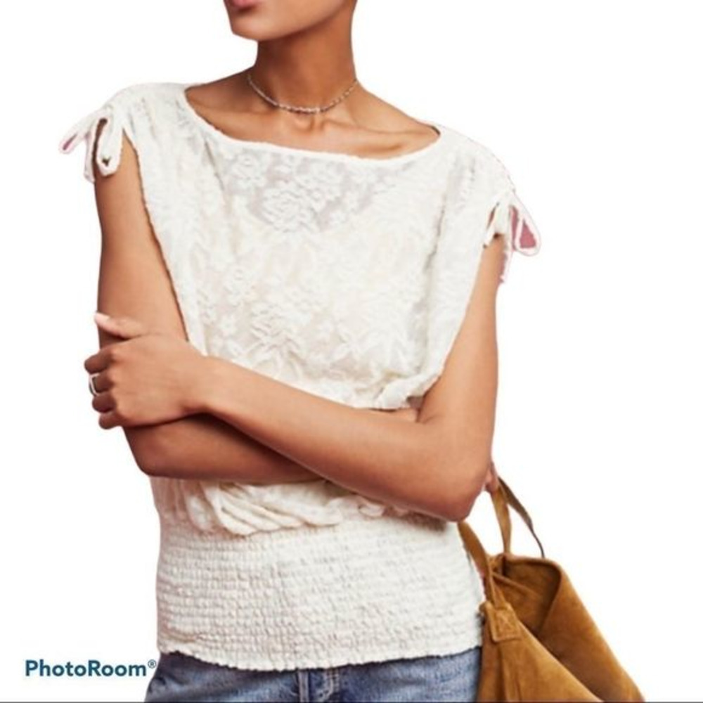 Anthropology Deletta Loretta lace top‎